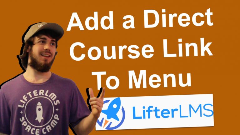 Adding a Direct Link To a Course to Your WordPress Menu