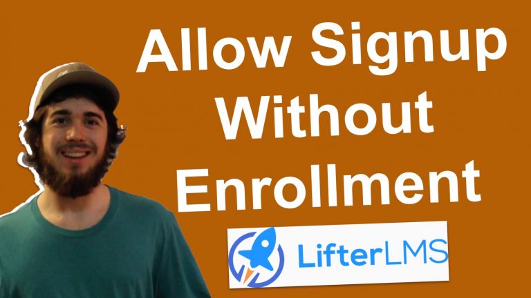 Allow Users To Register Without Enrolling in a Course or Membership with LifterLMS