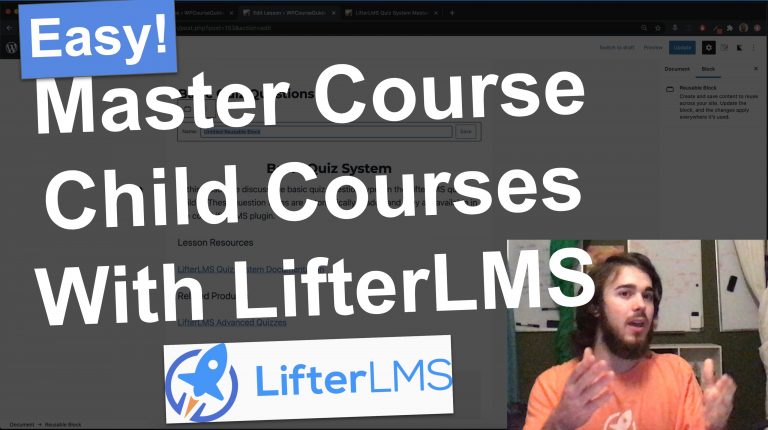 Master Courses & Child Courses with LifterLMS & WordPress